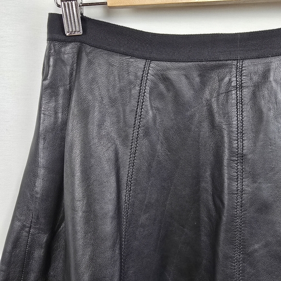 Miss Wu Black Leather Circle Skirt Size 8 Nordstrom Exclusive - Picture 5 of 14